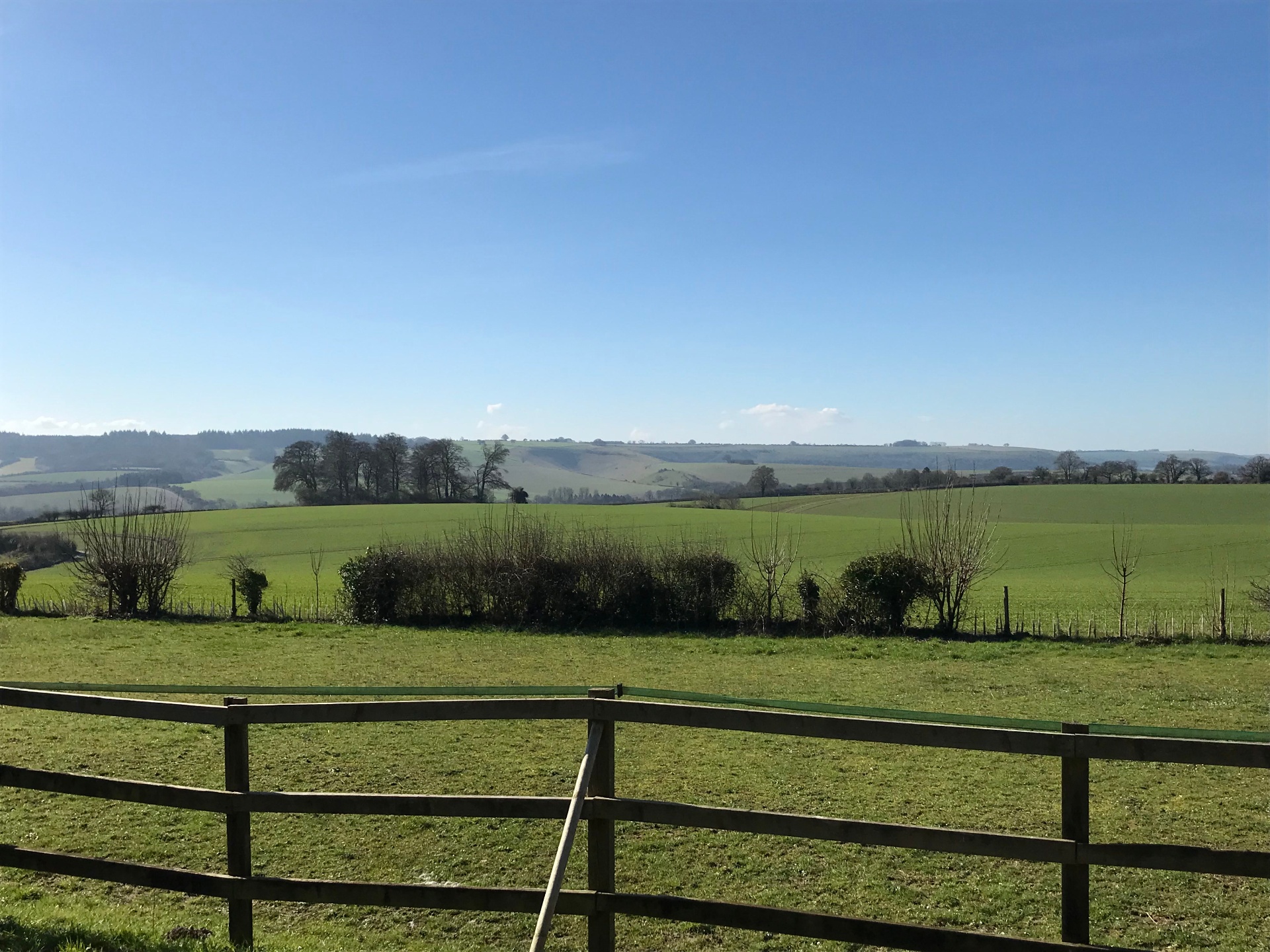 Rolling Wiltshire countryside surrounding the BMH yard